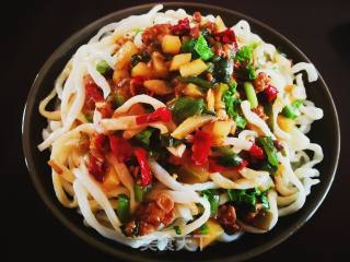 {vegetable Stew} Fried Noodles recipe