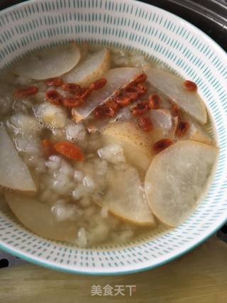 Stewed Hashima with Autumn Pear recipe