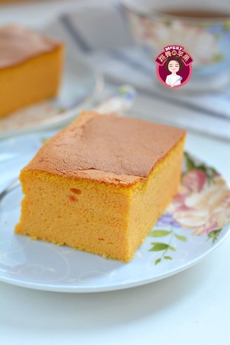 Pumpkin Puree Chiffon Cake with Water Bath recipe