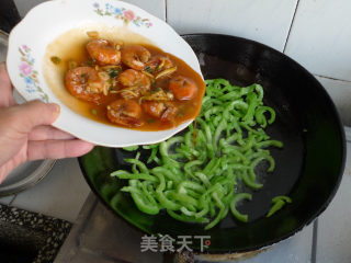 Snake Gourd Fried Prawns recipe