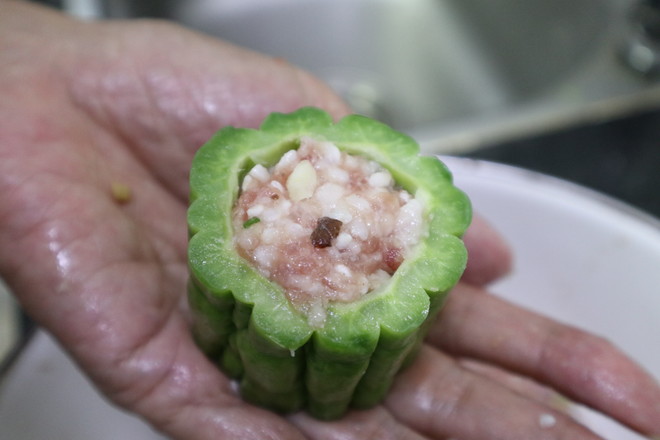 Bitter Gourd Stuffed Meat recipe