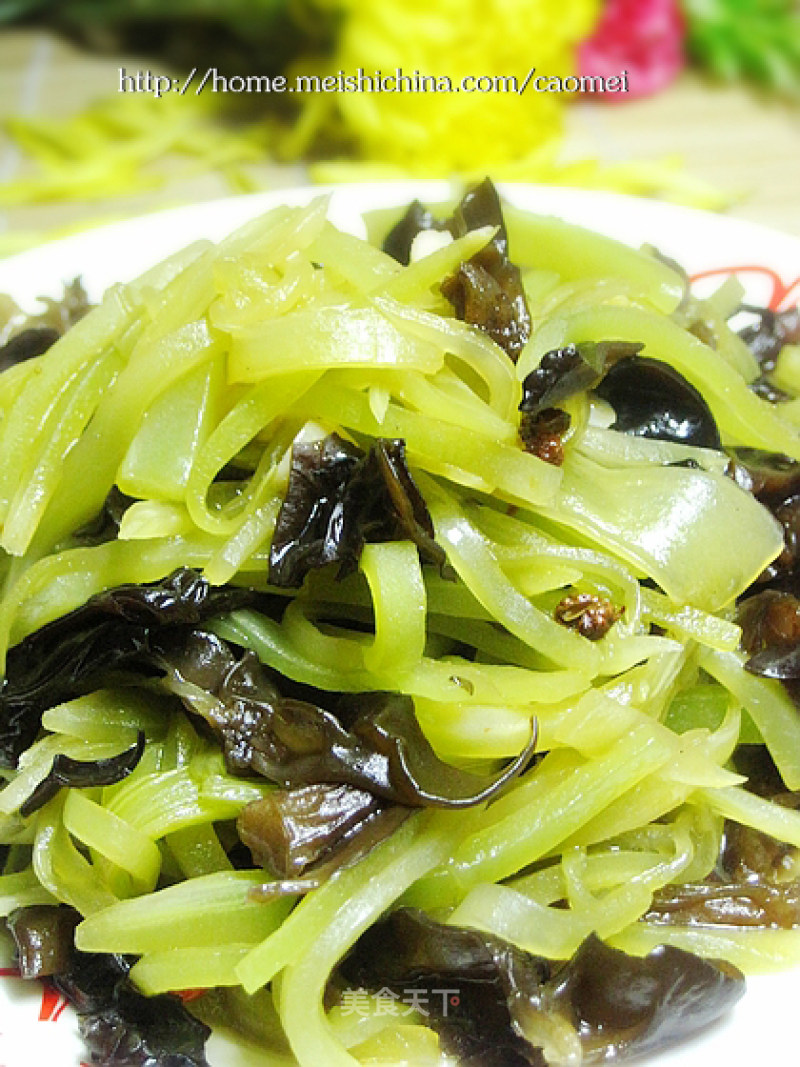 Fried Fungus with Lettuce recipe