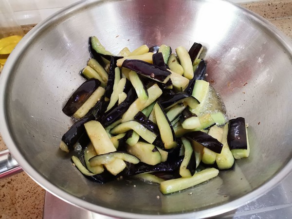 Roasted Beans with Purple Eggplant recipe