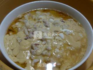 Steamed Minced Pork with Egg and Squid recipe