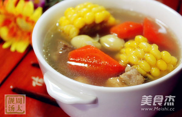 Sweet Corn Ginkgo Pork Ribs Soup recipe