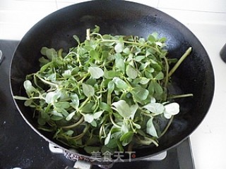 Purslane with Garlic and Hemp Sauce recipe