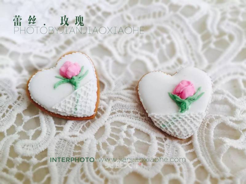 #四session Baking Contest and is Love to Eat Festival#lace Rose Icing Biscuits recipe
