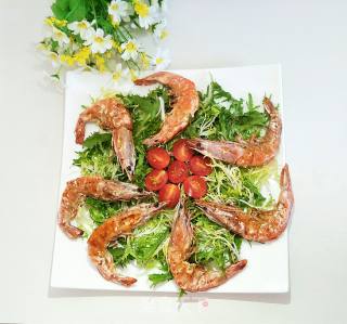 Grilled Prawns with Salad Dressing recipe