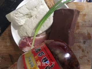 Pork Stewed Duck Blood Tofu recipe