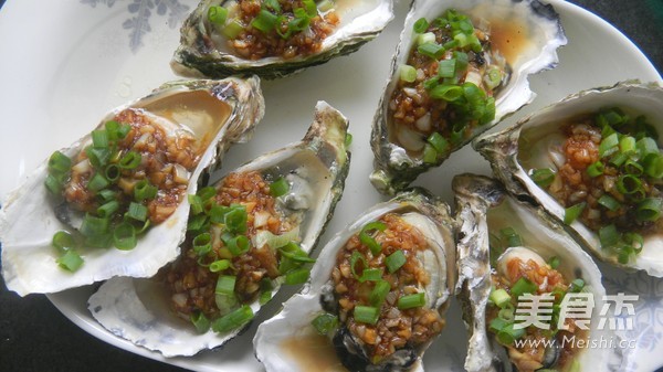 Steamed Oysters with Golden Garlic recipe