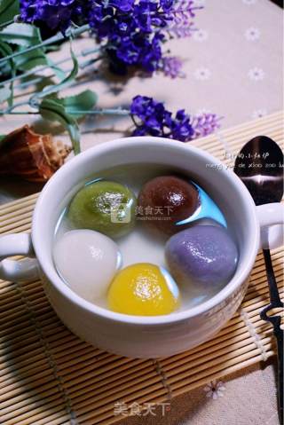 Five-color Glutinous Rice Balls recipe