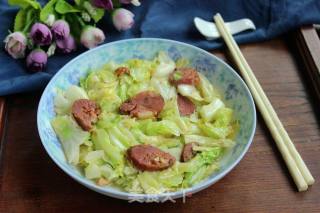 Stir-fried Cabbage with Spicy Sausage recipe