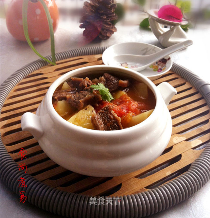 Stewed Beef Brisket with Tomato and Potato recipe