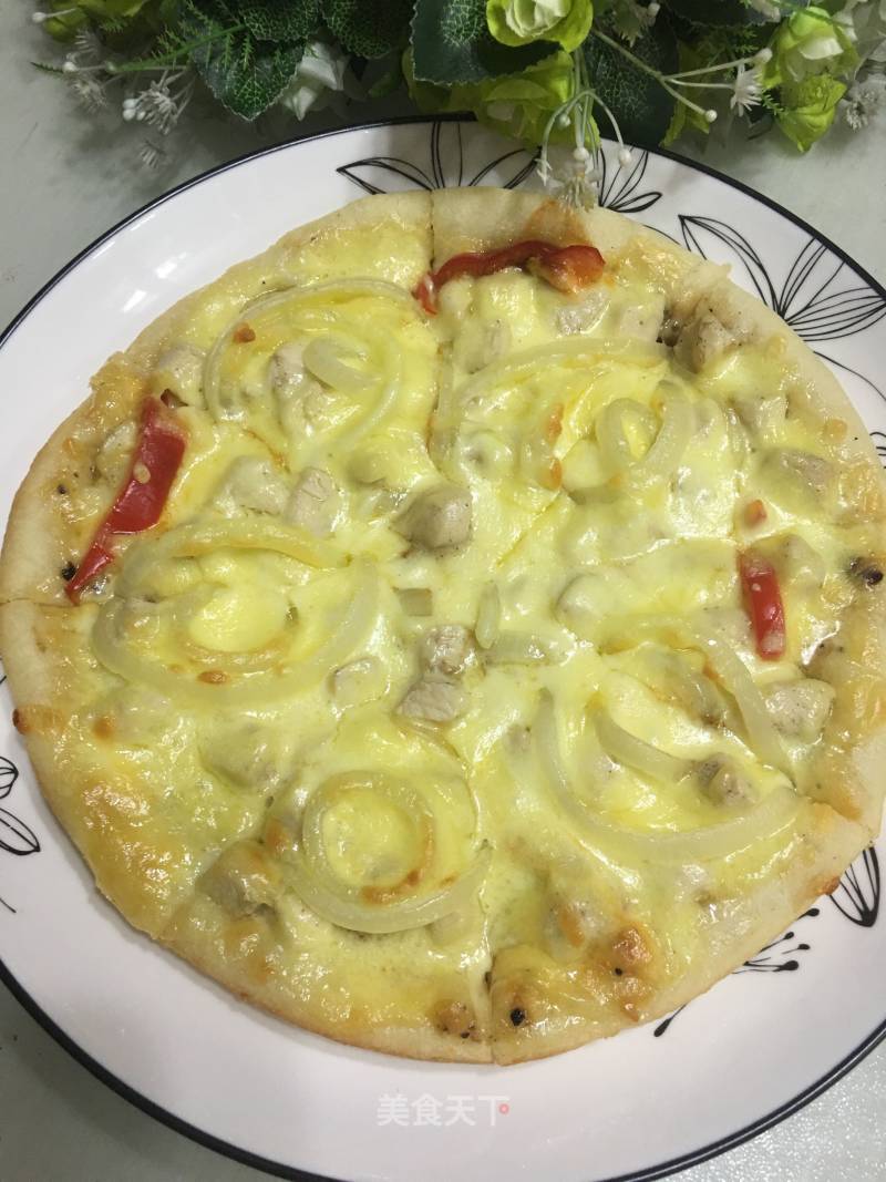 Chicken Black Pepper Pizza recipe