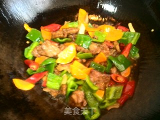 Stir-fried Pork with Double Peppers recipe