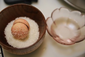 Small Fresh and Super Cute Peach 🍑 Almond Sandwich Biscuits recipe