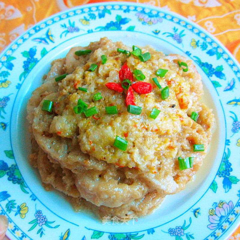 Rice Noodle Lotus with Steamed Pork Paste recipe