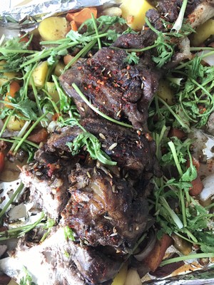 Home Oven Version Roast Leg of Lamb recipe