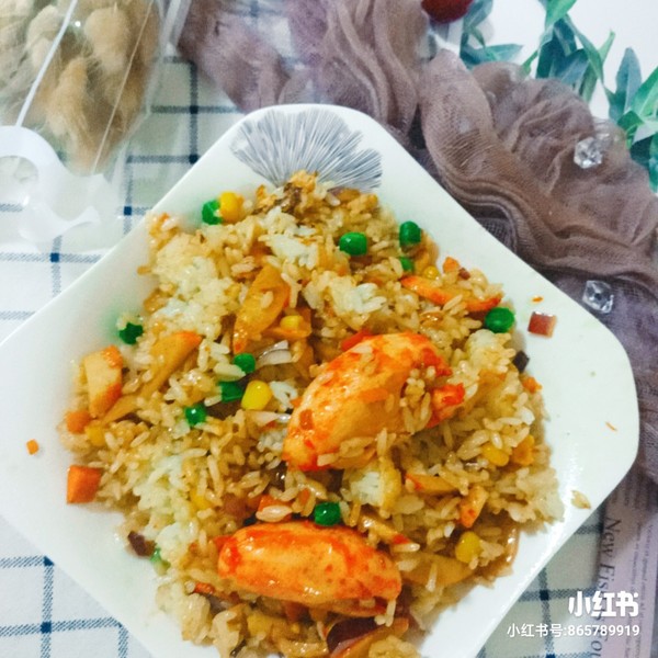 Crab Leg Fried Rice recipe