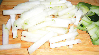 Orange Juice Melon Strips recipe