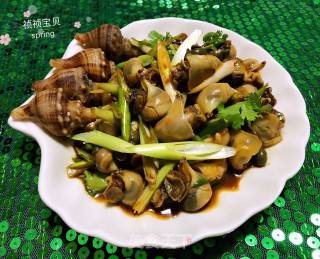 Scallions Mixed with Small Conch recipe