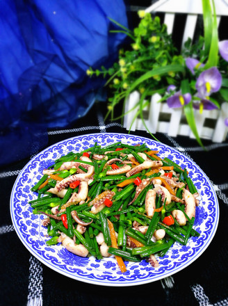 Fried Squid with Chive Moss recipe