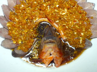 [put Your Steamed Service] "yellow Chopped Pepper Steamed Fish"---golden Spear's Wings recipe