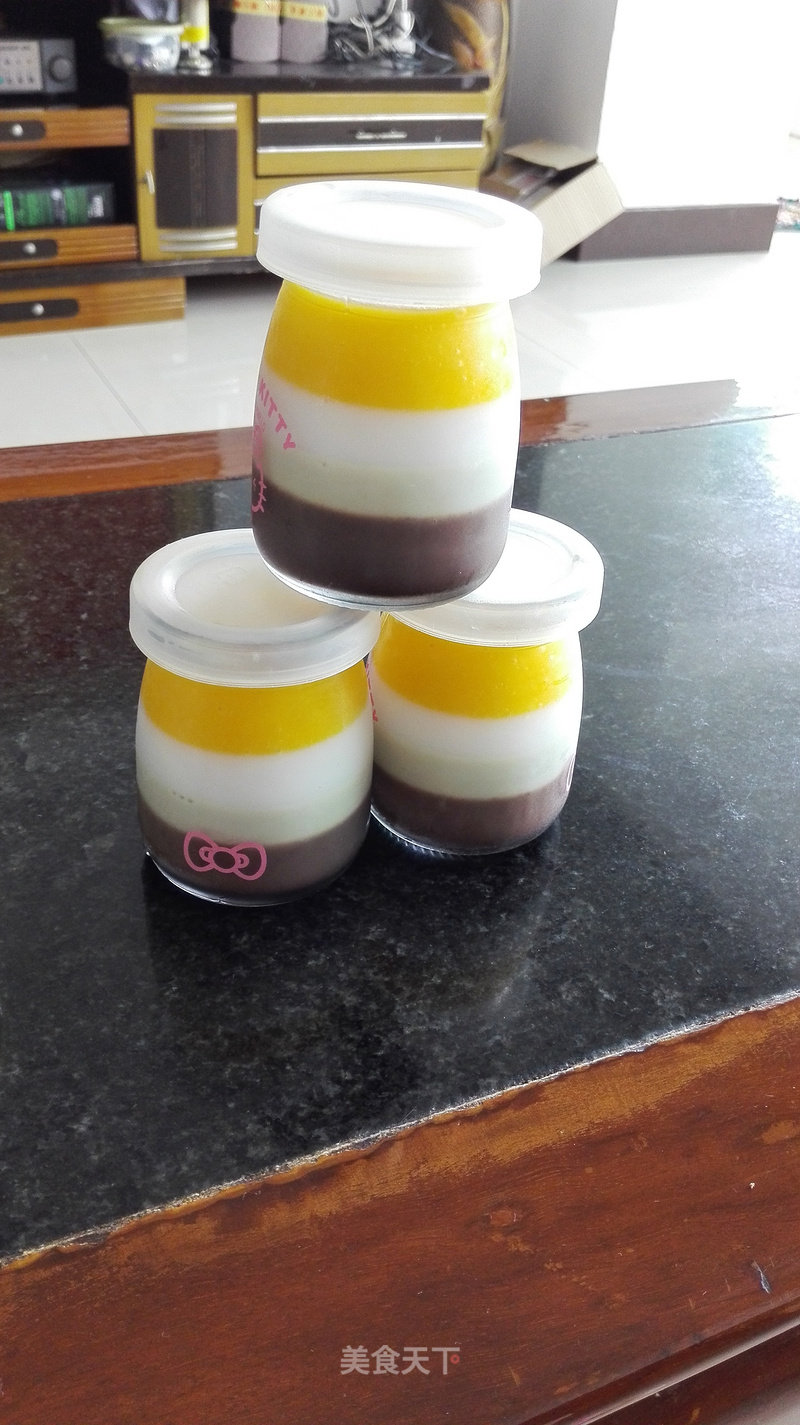 Refreshing Colored Pudding recipe