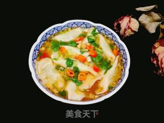 Shepherd's Purse Dumplings in Sour Soup recipe