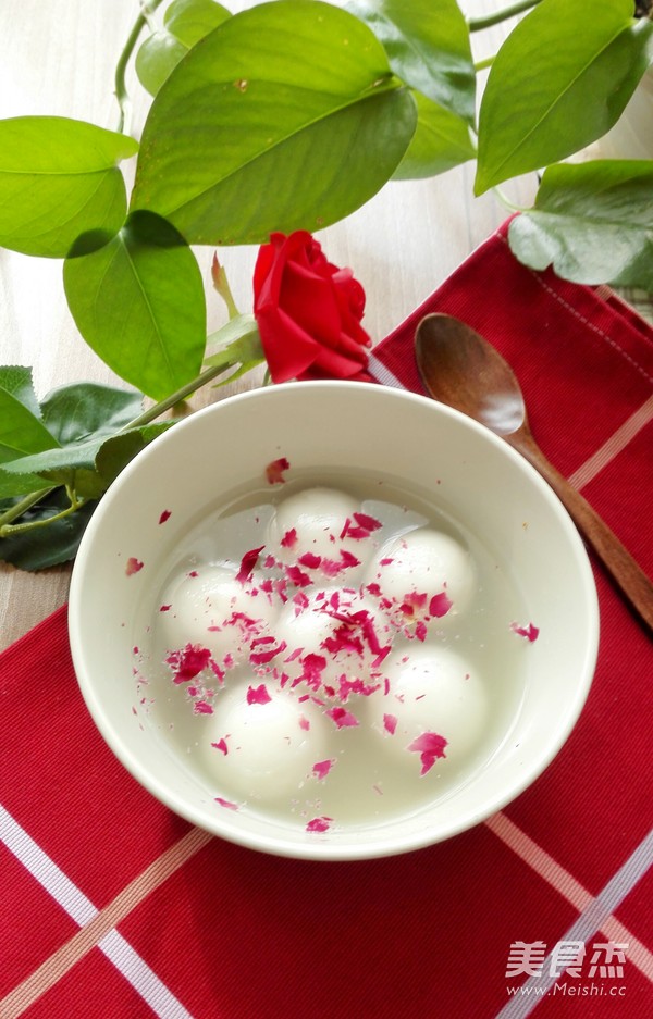 Rose Honey Glutinous Rice Balls recipe