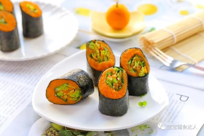 Sweet Potato Seaweed Rolls Baby Food Recipe recipe