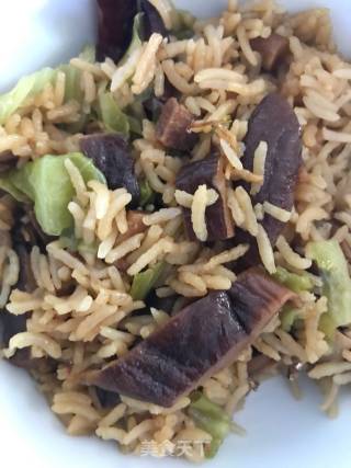 Mushroom and Fish Dried Salted Rice recipe