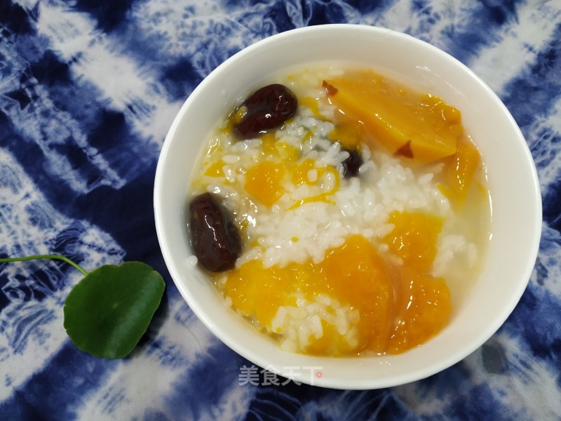 Pumpkin Congee with Red Dates and Glutinous Rice recipe