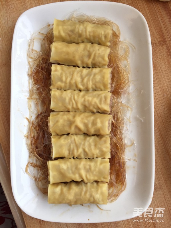 Steamed Bean Curd Meat with Vermicelli recipe