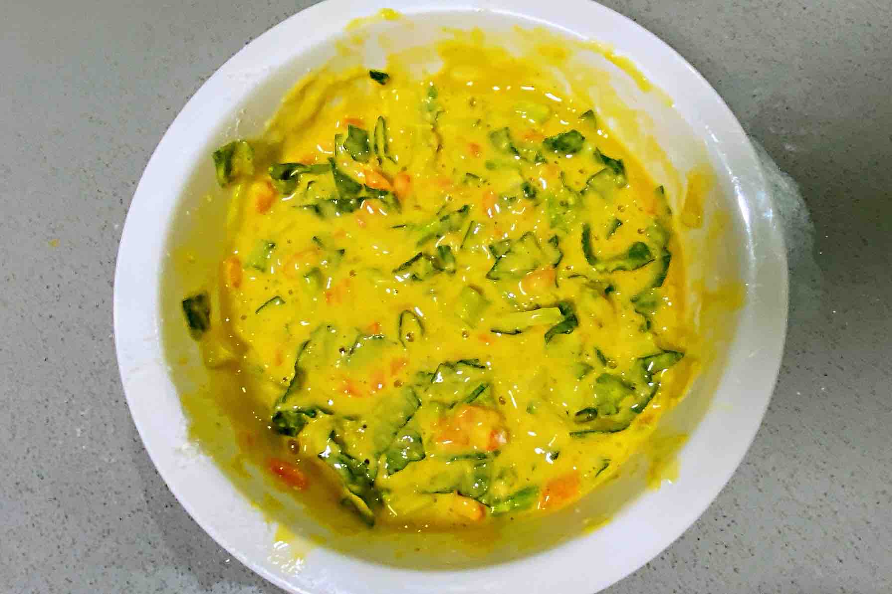 Vegetable Omelet, Beautiful and Nutritious, Beautiful in Color, Even recipe