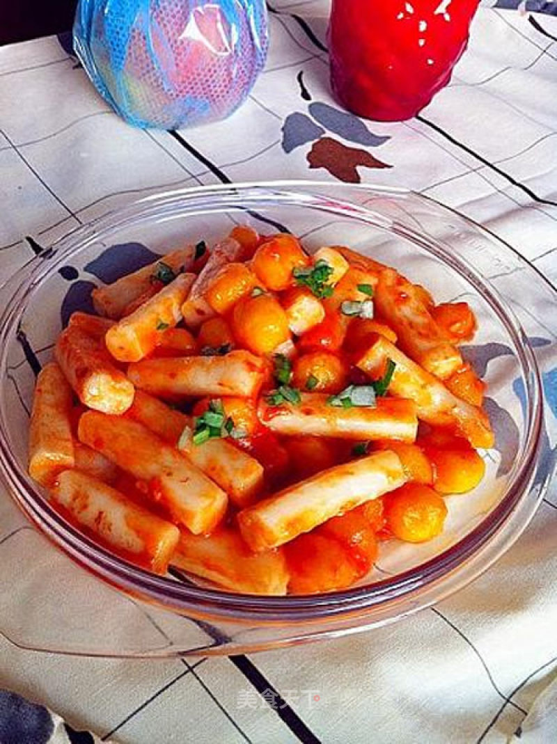 Stir-fried Rice Cake with Tomato recipe