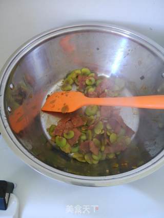 Fried Broad Beans with Bacon recipe