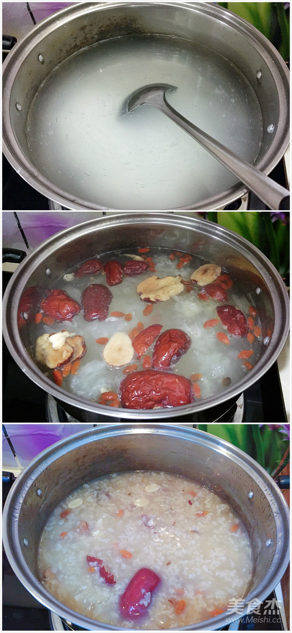 White Fungus and Lotus Seed Glutinous Rice Porridge recipe