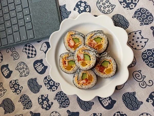 Kimchi Shrimp Sushi Roll recipe