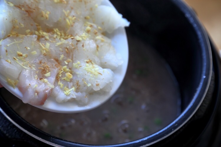 Raw Cod Pork Congee recipe