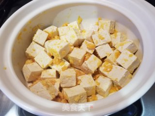 Salted Egg Yolk Shrimp Tofu recipe