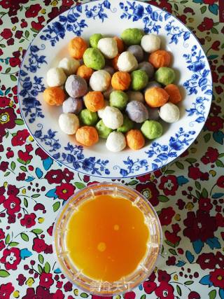 Colorful Vegetable Meatballs with Orange Sauce recipe