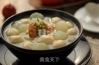 Shrimp and Winter Melon Fish Ball Soup recipe