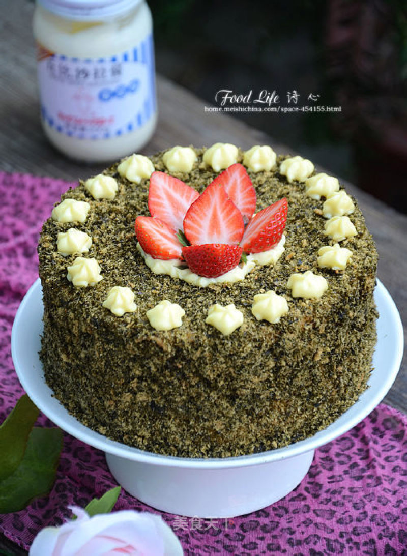 [seaweed Pork Floss Cake] --- Sweet Salad Decorated Cake recipe