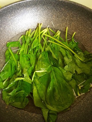 Spinach and Enoki Mushroom recipe