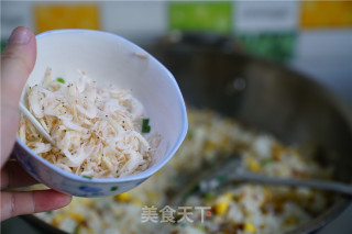 Fried Rice with Dried Shrimp and Preserved Egg recipe