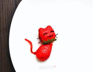 Cat Fishing Strawberry Creative Platter recipe