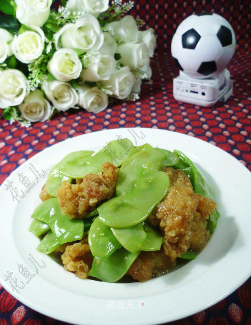 Stir-fried Lentils with Chicken Rice Flower recipe