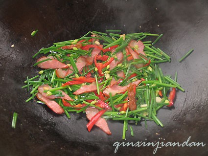 Stir-fried Bacon with Chinese Chives recipe