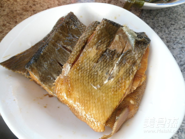 Salted Fish with Scallion and Ginger Oil recipe